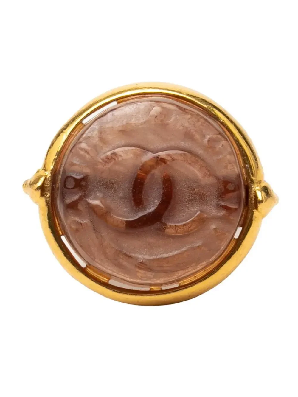 Chanel Cc Logo Ring Gold-Tone Metal #287725C69B